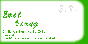 emil virag business card